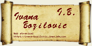 Ivana Božilović vizit kartica